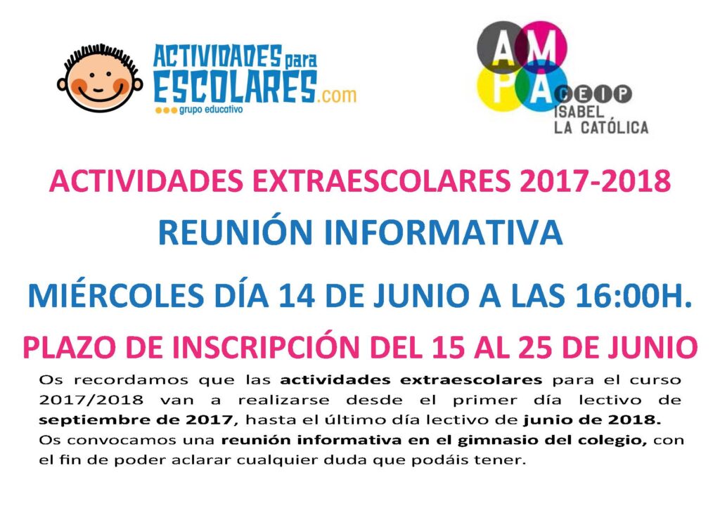 Extraescolares Isabel La Católica 2017-2018 (1)